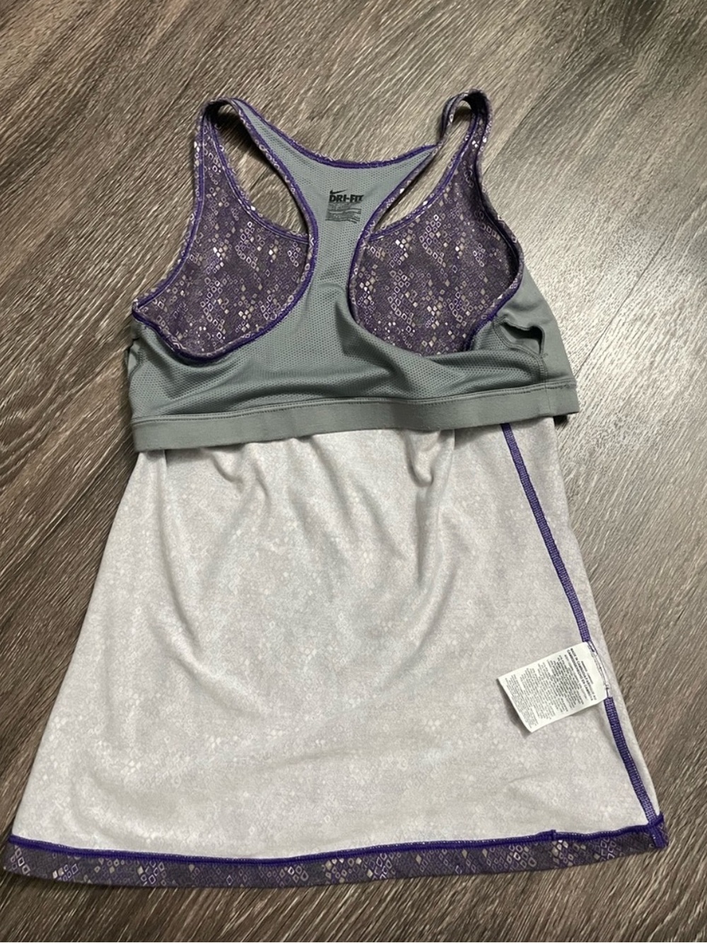 Nike Purple Patterned Racerback Tank Top - Picture 6 of 8
